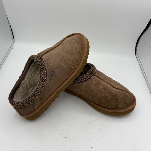 Mens Ugg Australia Tasman II Chestnut Shearling Lined Comfort Slippers Size 9 - Picture 2 of 16